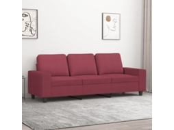 Sofá de 3 Lugares HARLANV1 tecido vermelho tinto 180cm