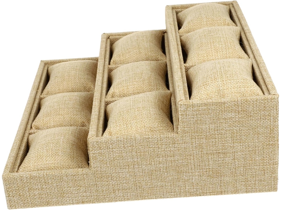 1 Conjunto De Bandeja Organizadora De Relógios Com Vários Compartimentos Para Joias...
