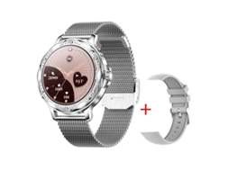 Smartwatch Feminino, Monitor de Frequência Cardíaca, IP67 Resistente à Água, Prata Bestvite
