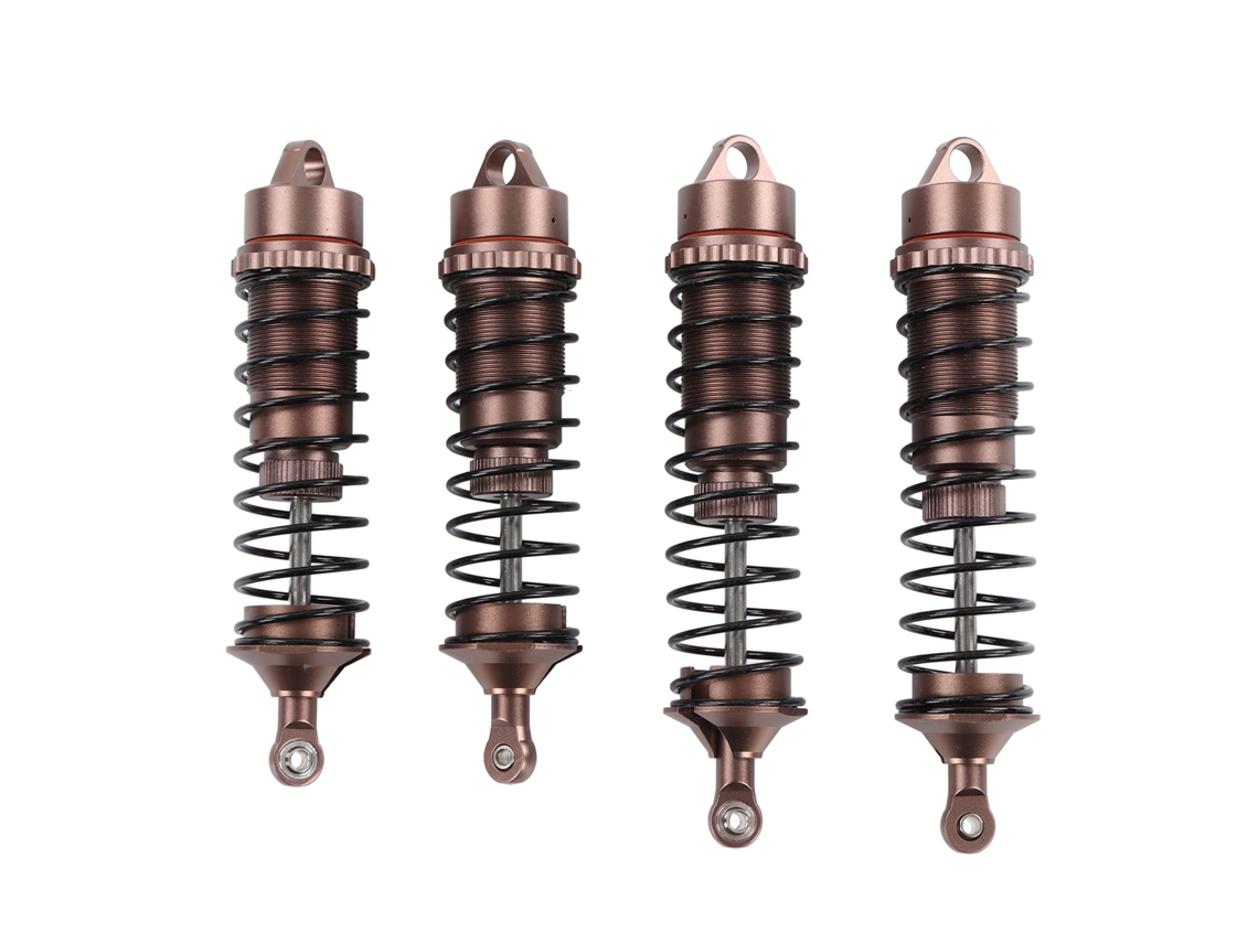 Mali 4 Pçs Amortecedor Dianteiro Traseiro Rc para Arrma 1/8 Typhon Outcast Liga de Alumínio Mola Damper Marrom