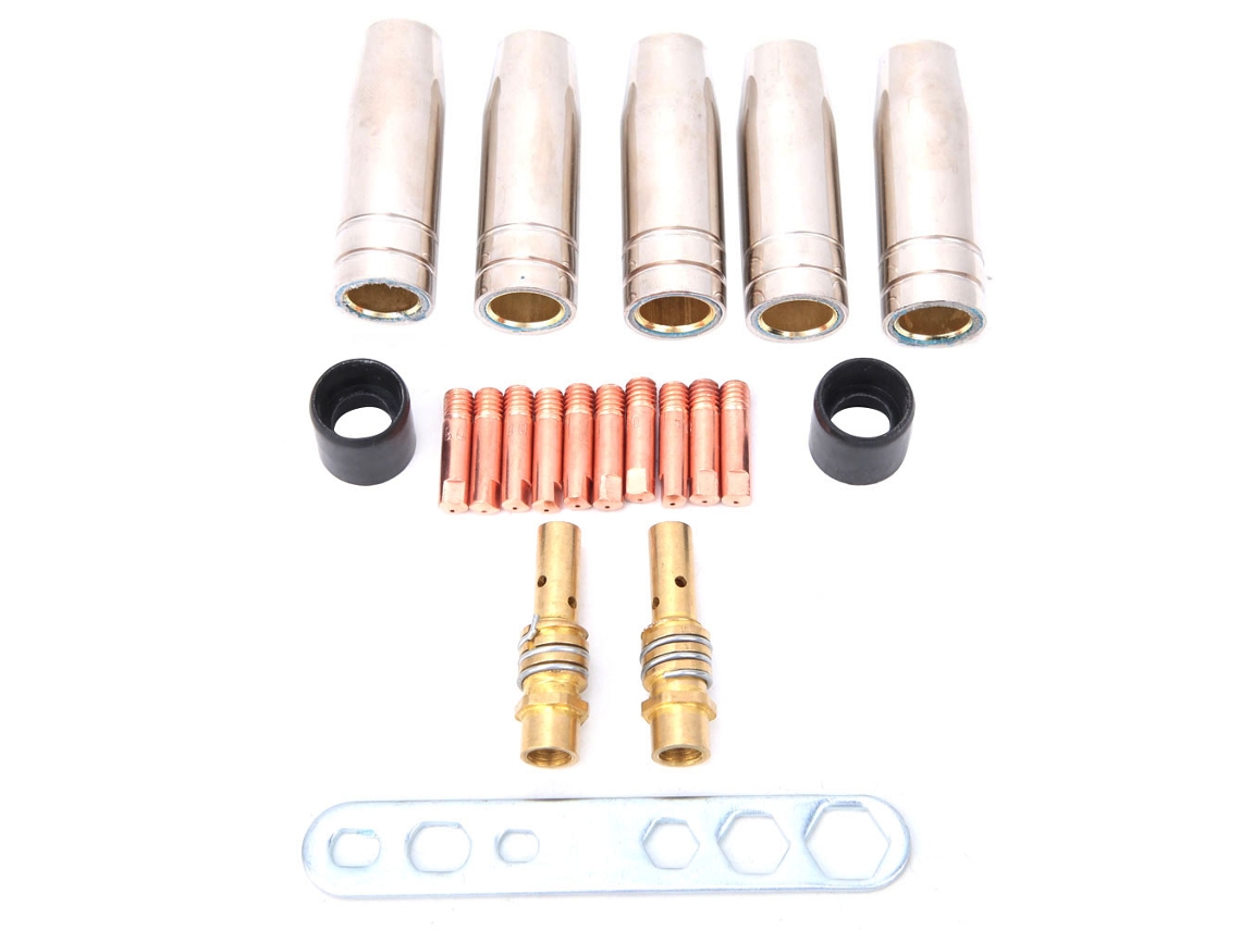 20 Peças De Peças De Reposição Consumíveis Mb15 0.8mm Para Bico Do Queimador Mangas Isolantes Kit De Bicos De Ar