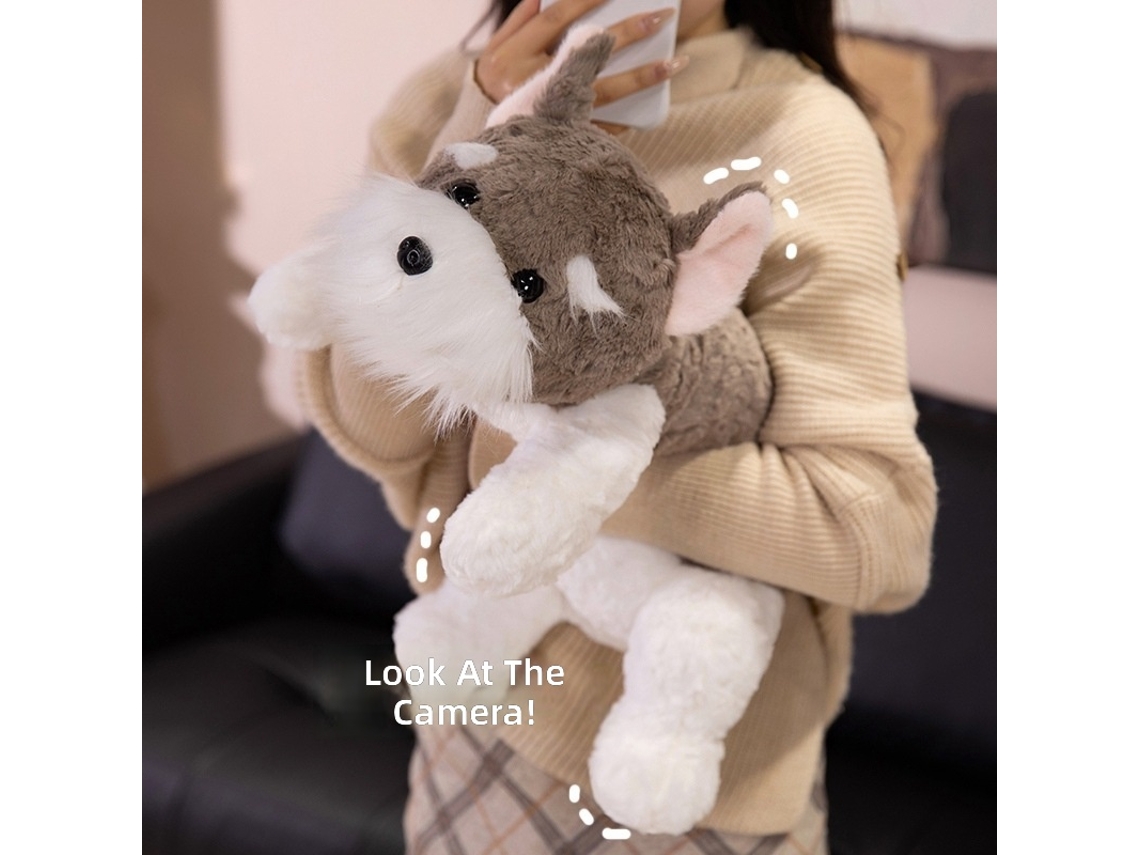 Brinquedo de Pelúcia Schnauzer para Menina, Ursinho Fofo, Presente, Cor Bege CHABERLU