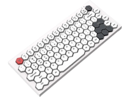 Teclado Bluetooth, Teclado Sem Fio Multidispositivo Com Tecla Sextavada, Recarregável Ly Ebike