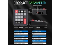 Teclado Mecânico Com Fio K812, Teclado Numérico Rgb Hot Swappable, Teclado Mecânico Programável Para Jogos Everley891
