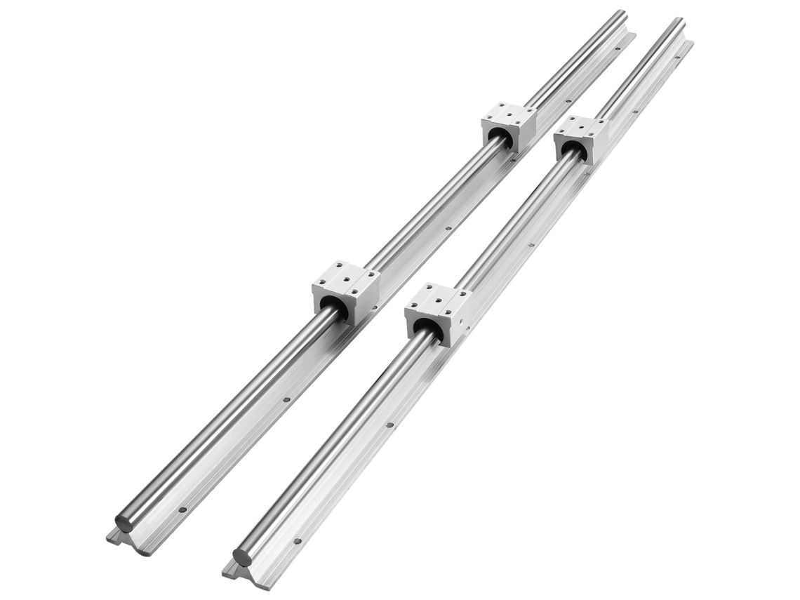 Conjunto de Trilhos de Guia Linear Sbr16 1000 Mm 2 Pcs e 4 Pcs Sbr16Uu Blocos Deslizantes VEVOR