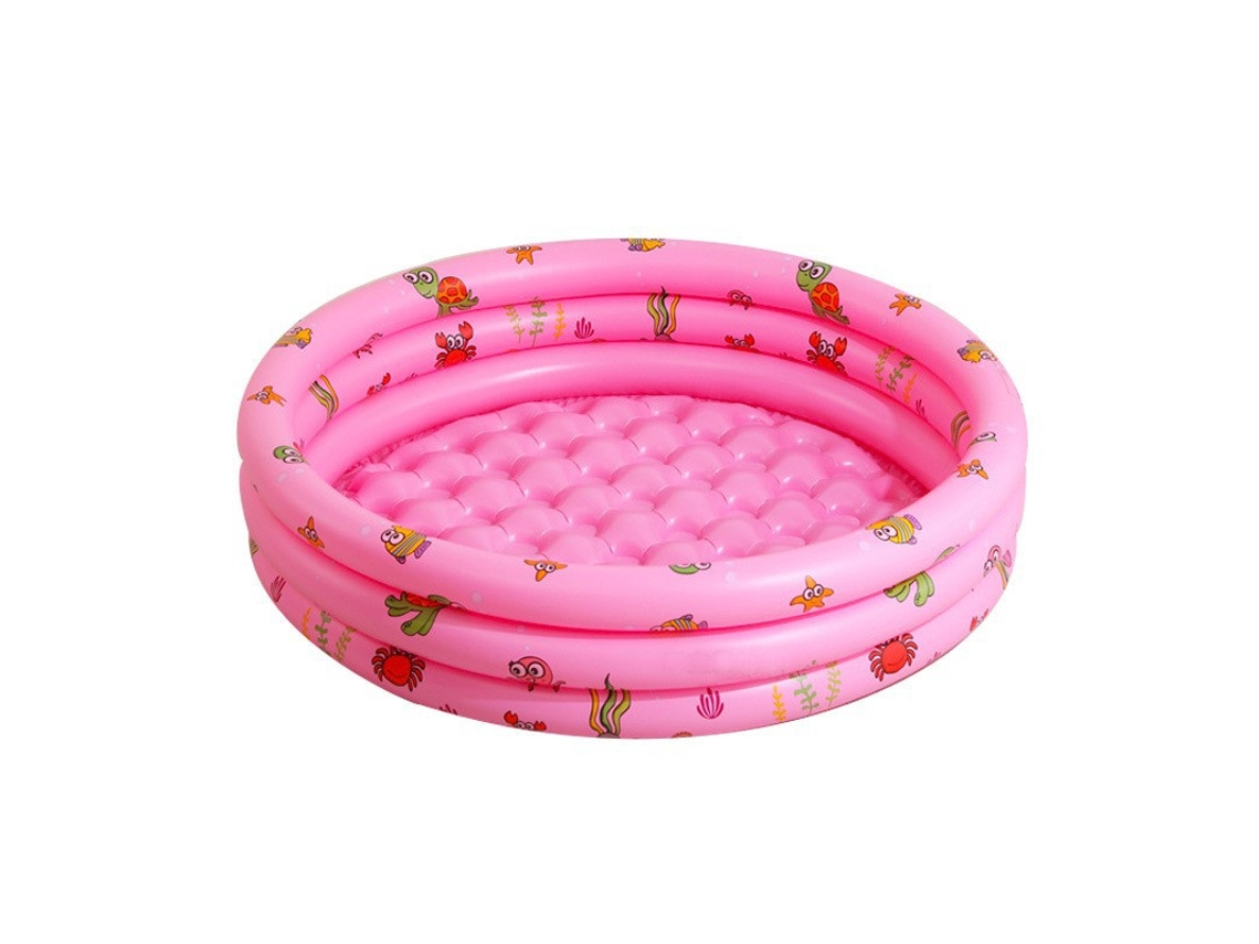 Piscine Gonflable Ronde Enfant 100x35cm Pataugeoire Deau Pour Intérieur Et Extérieurrose Zeuxo