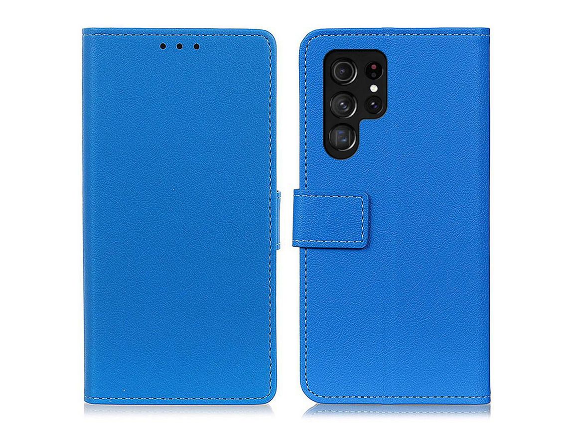 Capa para Samsung Galaxy S22 Ultra (PU - Azul)