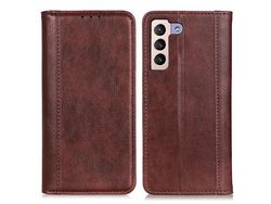 Capa para Samsung Galaxy S22 (PU - Castanho)
