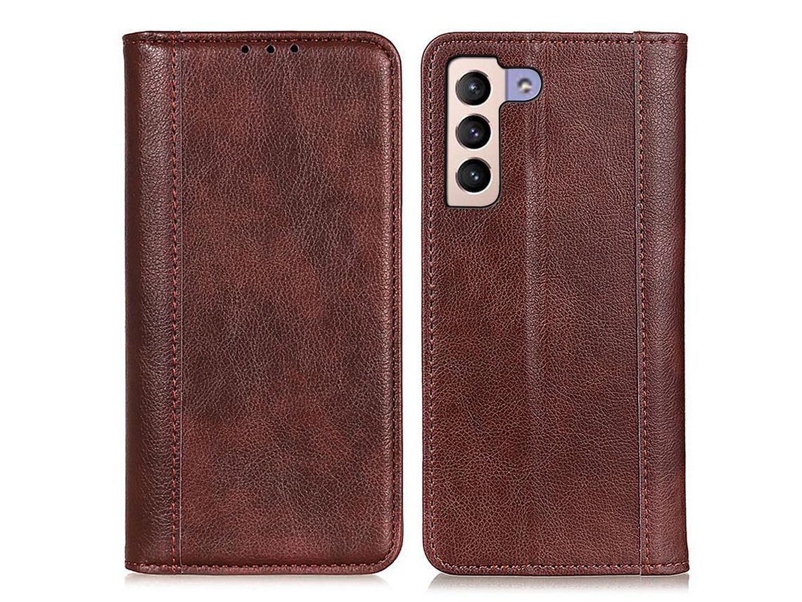 Capa para Samsung Galaxy S22 (PU - Castanho)