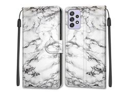 Capa para Samsung Galaxy A72 4G- 5G (PU, TPU - Branco)
