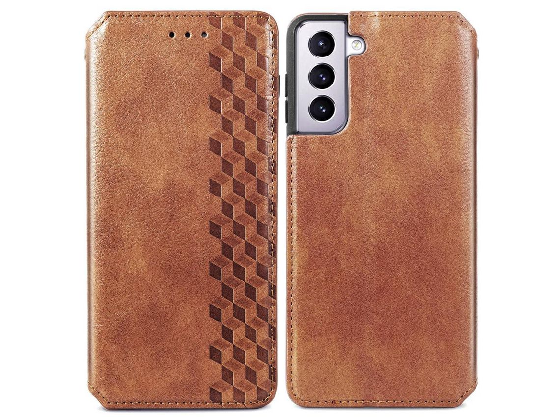 Capa para Samsung Galaxy S22 (PU - Castanho)