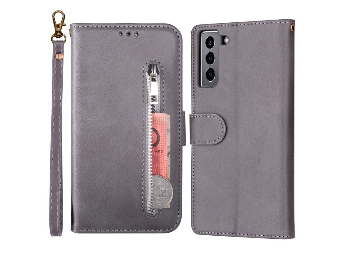 Capa para Samsung Galaxy S22 (Pu - Cinzento)