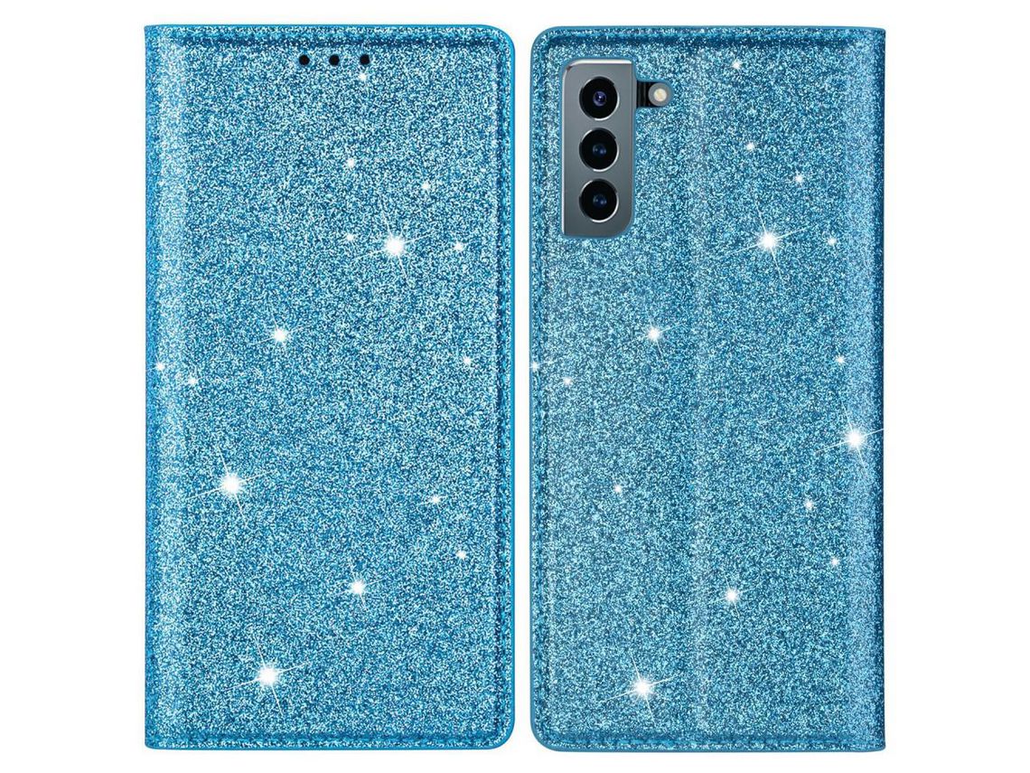 Capa para Samsung Galaxy S22 (TPU, PU - Azul)