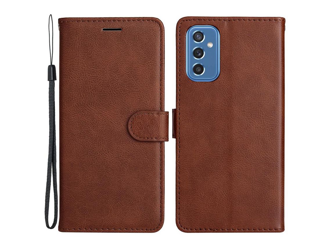 Capa para Samsung Galaxy M52 5G (Pu - Castanho)