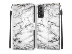 Capa para Samsung Galaxy S21 5G (PU, TPU - Branco)