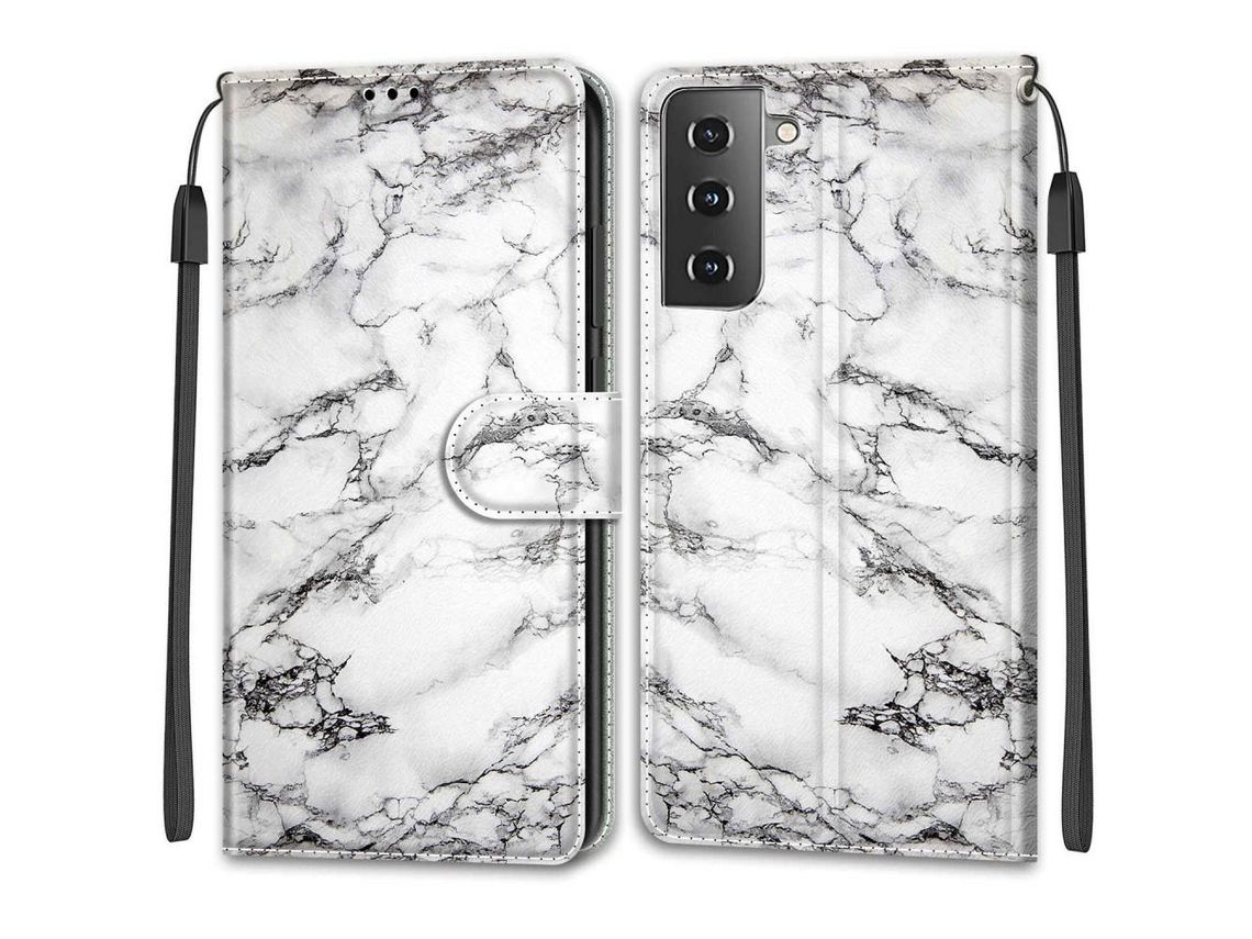 Capa para Samsung Galaxy S21 5G (PU, TPU - Branco)