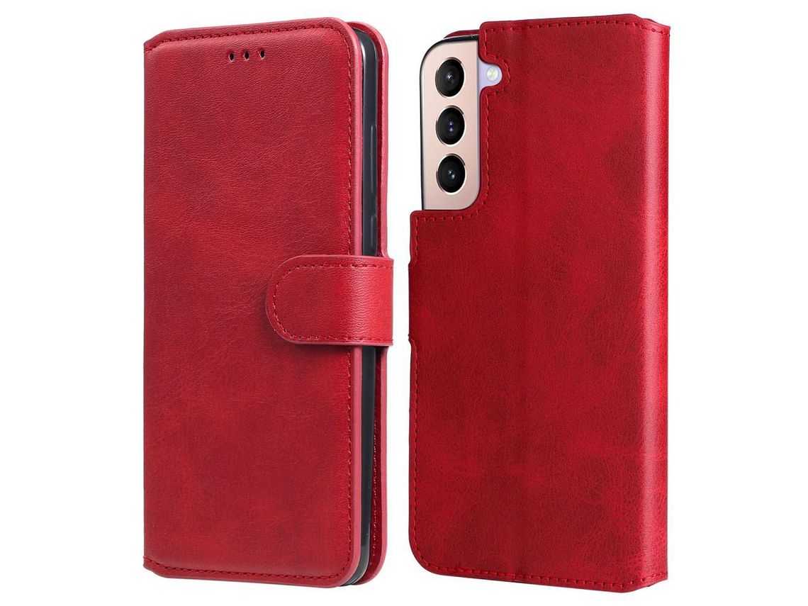 Capa para Samsung Galaxy S22 (Pu - Vermelho)
