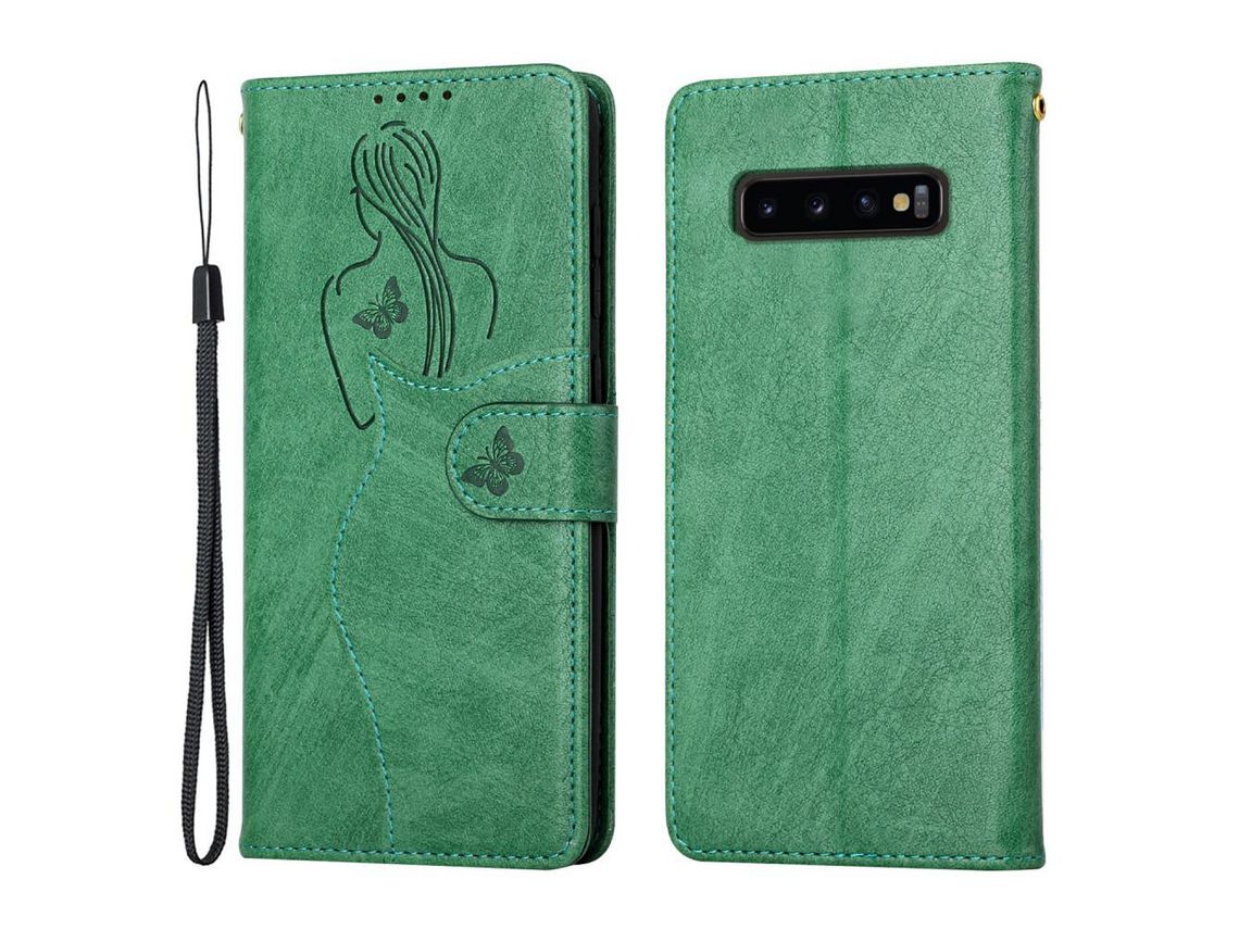 Capa para Samsung Galaxy S10 4G (PU, TPU - Verde)