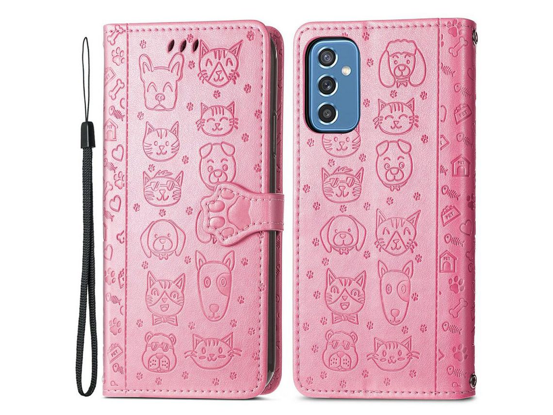 Capa para Samsung Galaxy M52 5G (PU - Rosa)