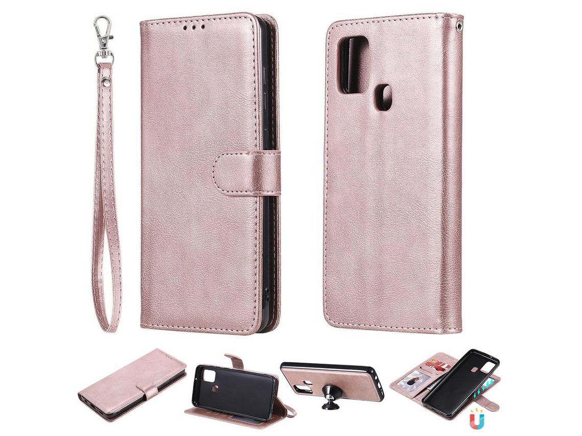Capa para Samsung Galaxy A21S (PU - Rosa)