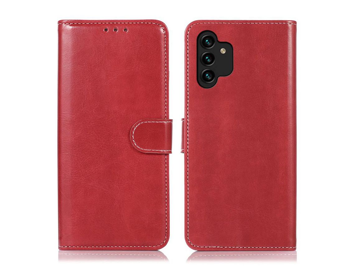 Capa para Samsung Galaxy A13 4G (PU - Vermelho)
