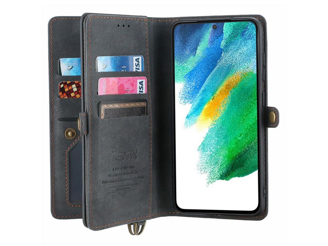 Capa para Samsung Galaxy S21 Fe 5G (PU - Preto)