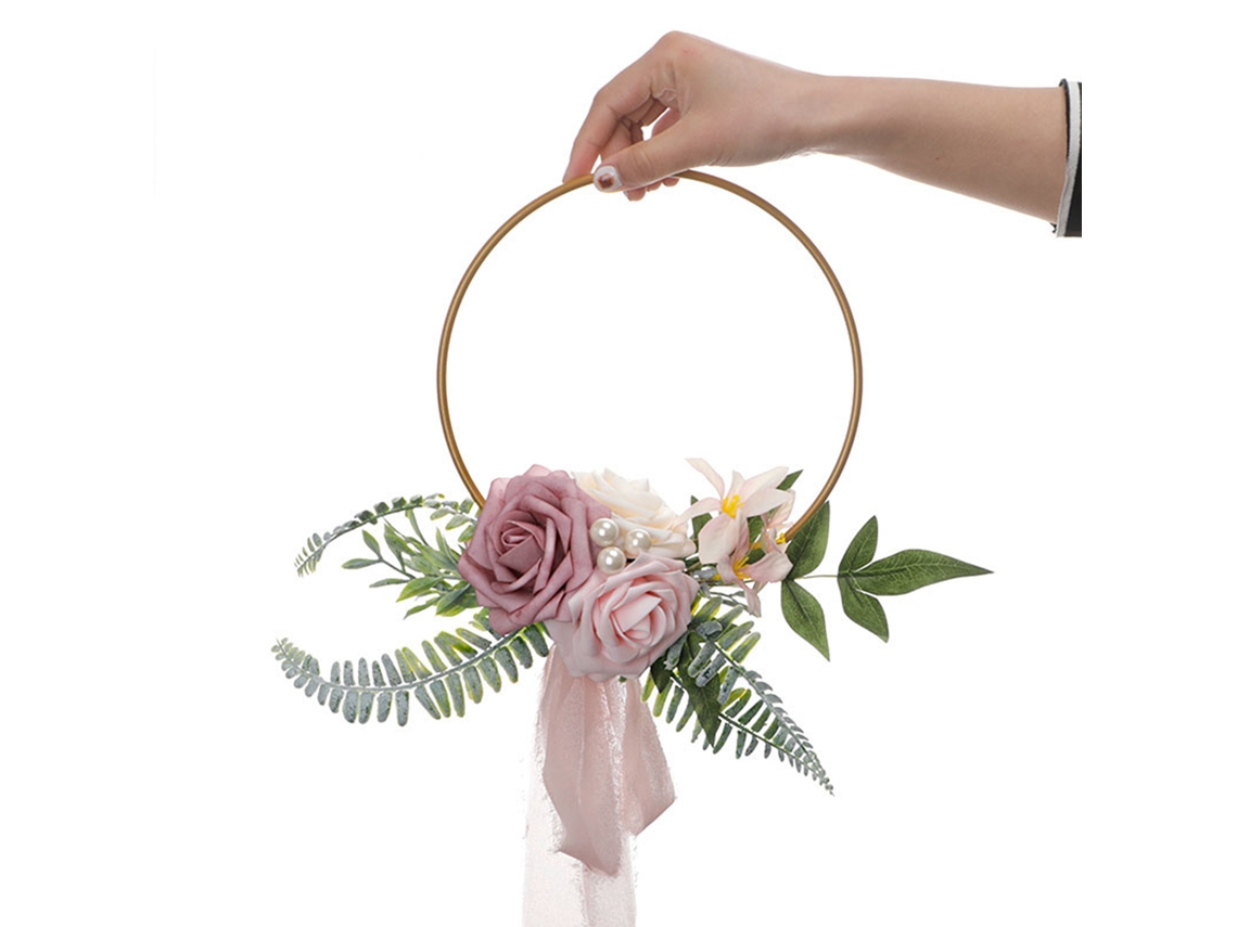 Laxiscreed Cor Lilás De Metal Com Flores Para Decoração De Casa E Casamentos
