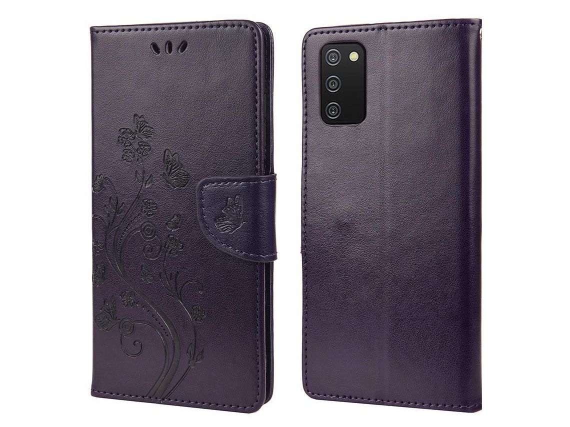 Capa para Samsung Galaxy A03S (PU, TPU - Roxo)