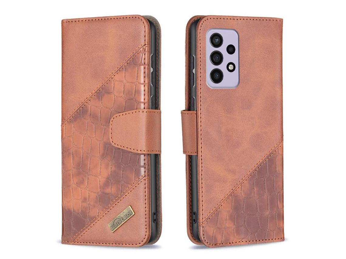 Capa para Samsung Galaxy A33 5G (PU - Castanho)