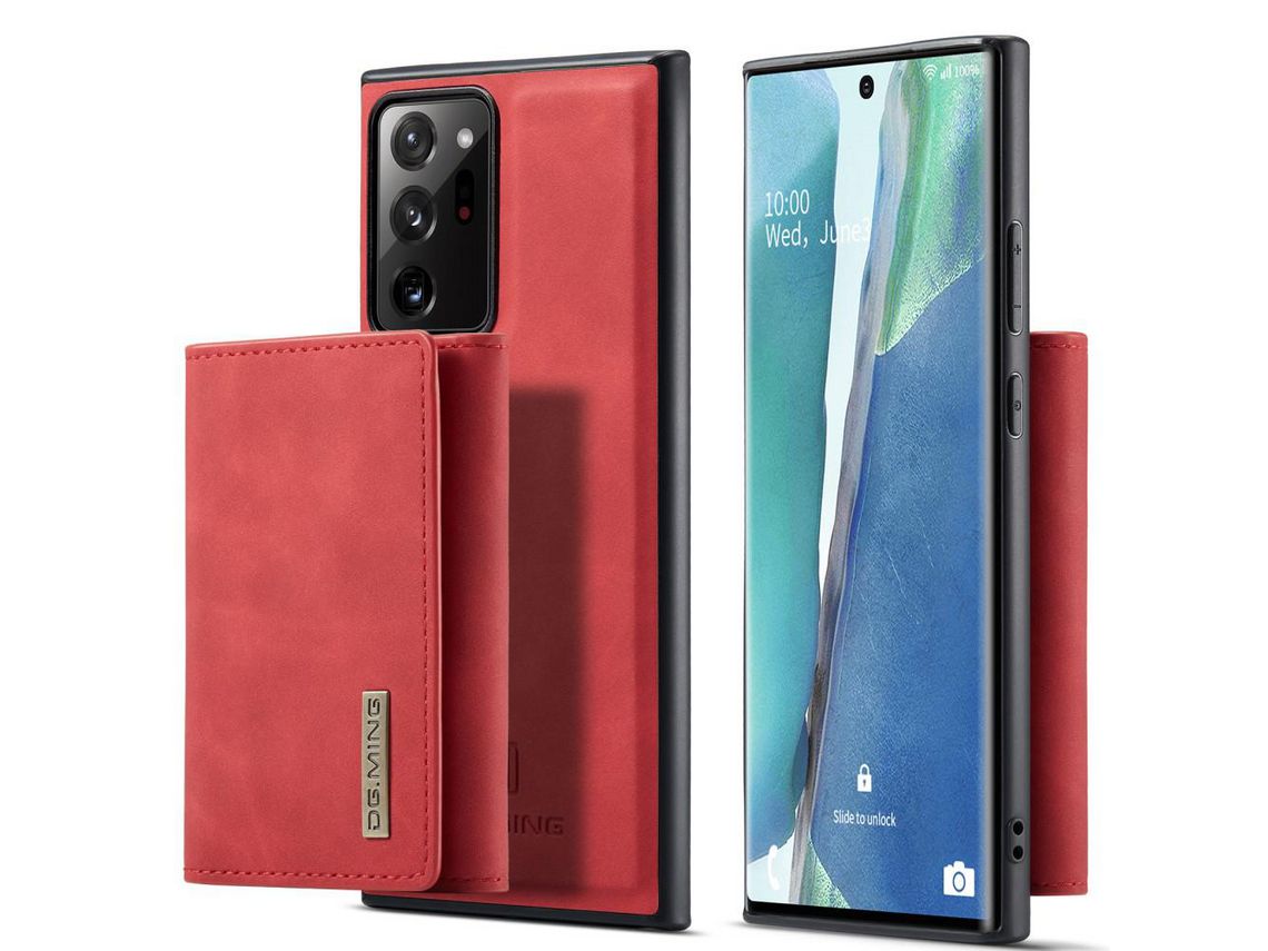 Capa para Samsung Galaxy Note20 Ultra (TPU, PU - Vermelho)