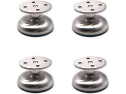Conjunto de 4 Patas de Mueble Ajustables de Acero Inoxidable Grueso Resistente 3.8cm X 5cm para Baño