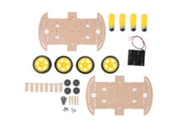 Hkj kit Diy de Chasis de Carro Robô Inteligente com Rodas 4wd para Modelos e Brinquedos de Controle Remoto