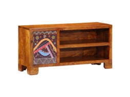 Vidaxl Móvel De Tv Multicor 90x30x45 Cm Madeira De Acácia Maciça