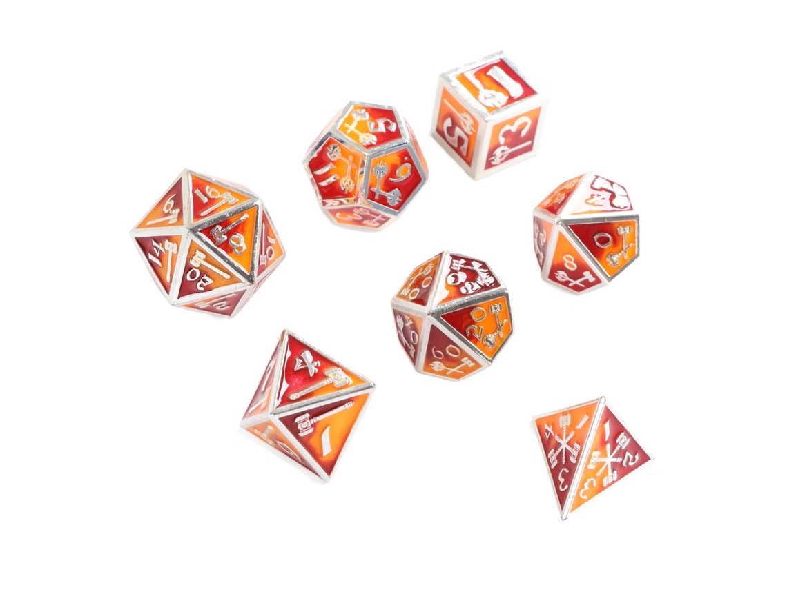 Mali 7pcs Dados de Metal Poliédricos para Rpg Jogo de Mesa Acessórios Presente Acima de 14 Anos Tipo 1