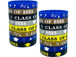 Conjunto Artibetter com 24 pulseiras Formatura, acessórios Formatura, pulseiras de silicone portáteis para