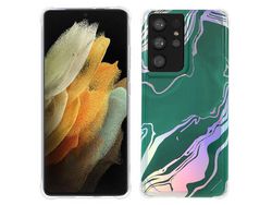 Capa para Samsung Galaxy S21 Ultra 5G (TPU e PU - Multicor)