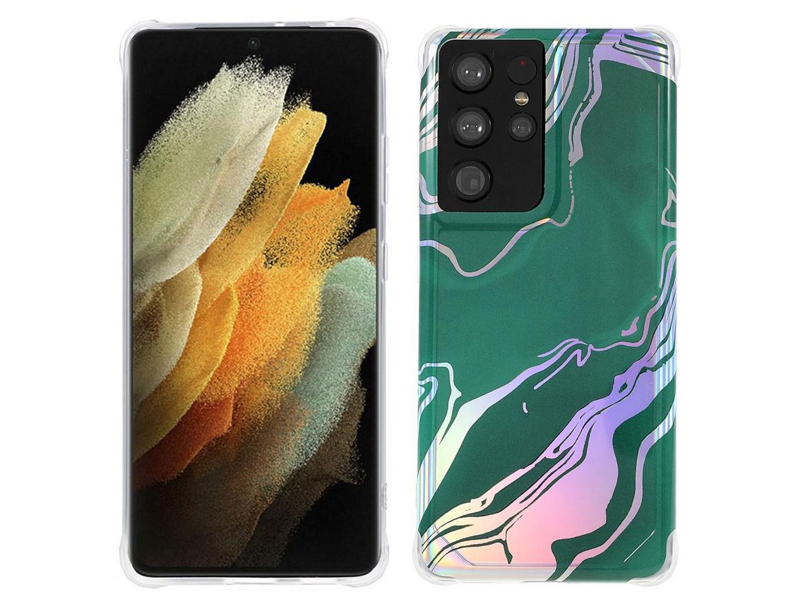 Capa para Samsung Galaxy S21 Ultra 5G (TPU e PU - Multicor)