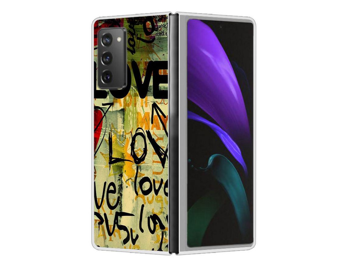 Capa para Samsung Galaxy Z Fold2 5G (TPU e PU - Multicor)