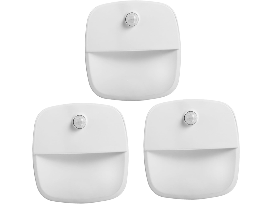 Conjunto De 3 Luzes Noturnas Led Inteligentes Com Sensor Movimento Luz