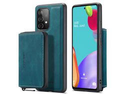 Capa e Tpu + Jeehood Zipado 2 em 1 Magnético Destacável Híbrido com Suporte Azul para Samsung Galaxy A72 5G/4G