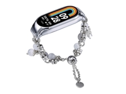 Pulseira De Relógio De Ônix Com Contas De Cristal Nostalgia88