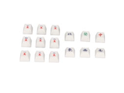 Lurelia Keycaps Peças Jogos Padrão Mahjong Altura Cereja Pbt Para Teclado Mecânico
