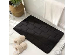 Tapete de Banho Preto Antiderrapante em Espuma Viscoelástica, Absorvente, Macio e Lavável na Máquina (2026)