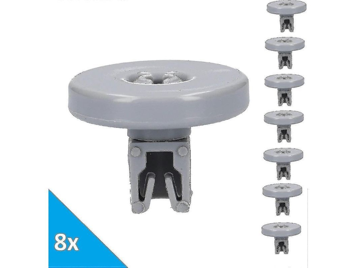 8 Rodas para cesto inferior de lava-louças S/MARCA, compatíveis com AEG, Electrolux, 50286965004, 502869500/4
