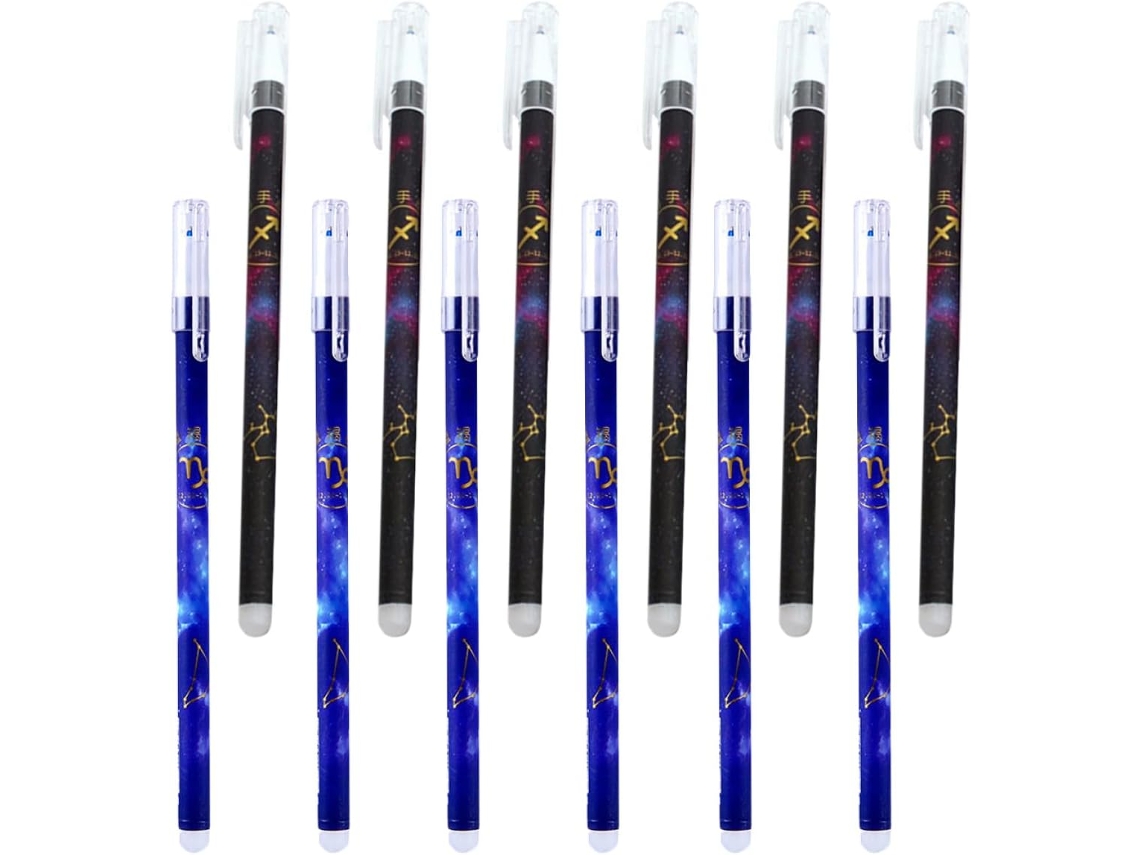 Nuobesty Conjunto De 24 Canetas Gel Apagáveis Criativas Para Alunos E