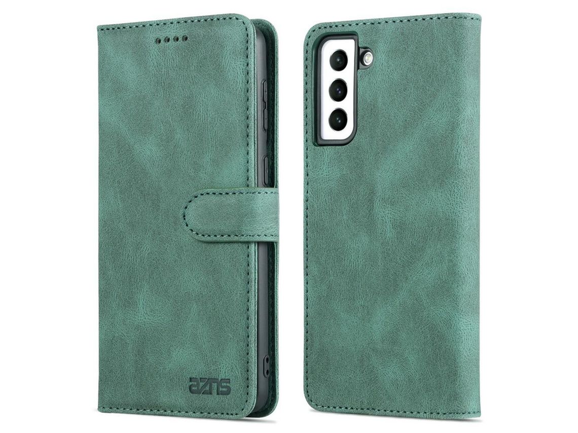 Capa Azns com Apoio Verde para Samsung Galaxy S21 Fe 5G