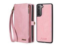 Capa 2 em 1 Destacáveis Magnéticos com Fecho Ouro Rosa para Samsung Galaxy S22 5G
