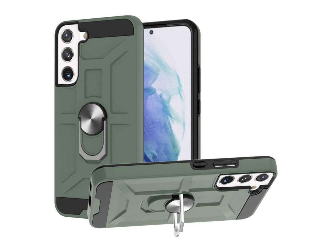 Capa com Muleta Verde Escuro para Samsung Galaxy S22 Plus 5G