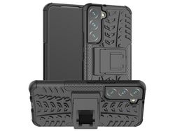 Capa para Samsung Galaxy S22(TPU e PU - Preto)