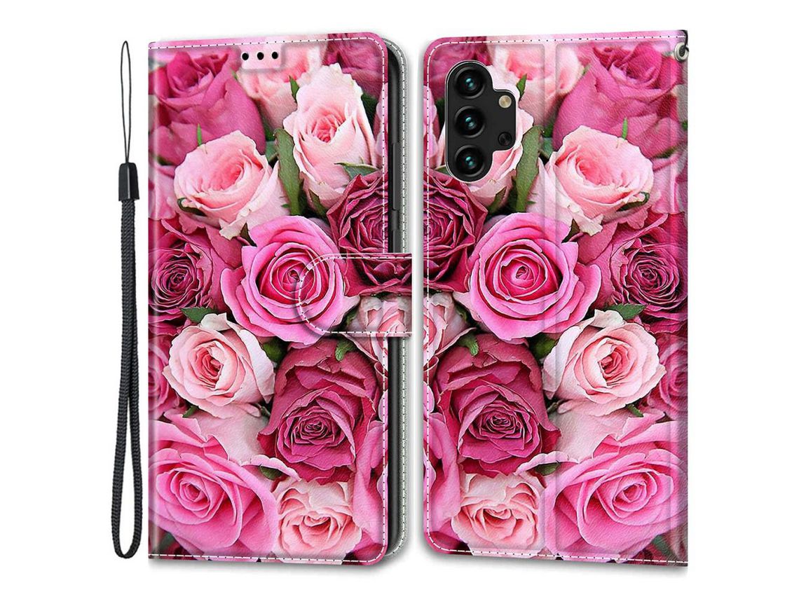 Capa para Samsung Galaxy A13 4G(PU - Rosa)